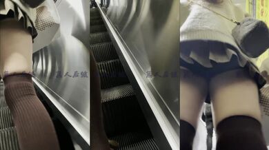 无人后继45格子百褶裙双层袜抄底